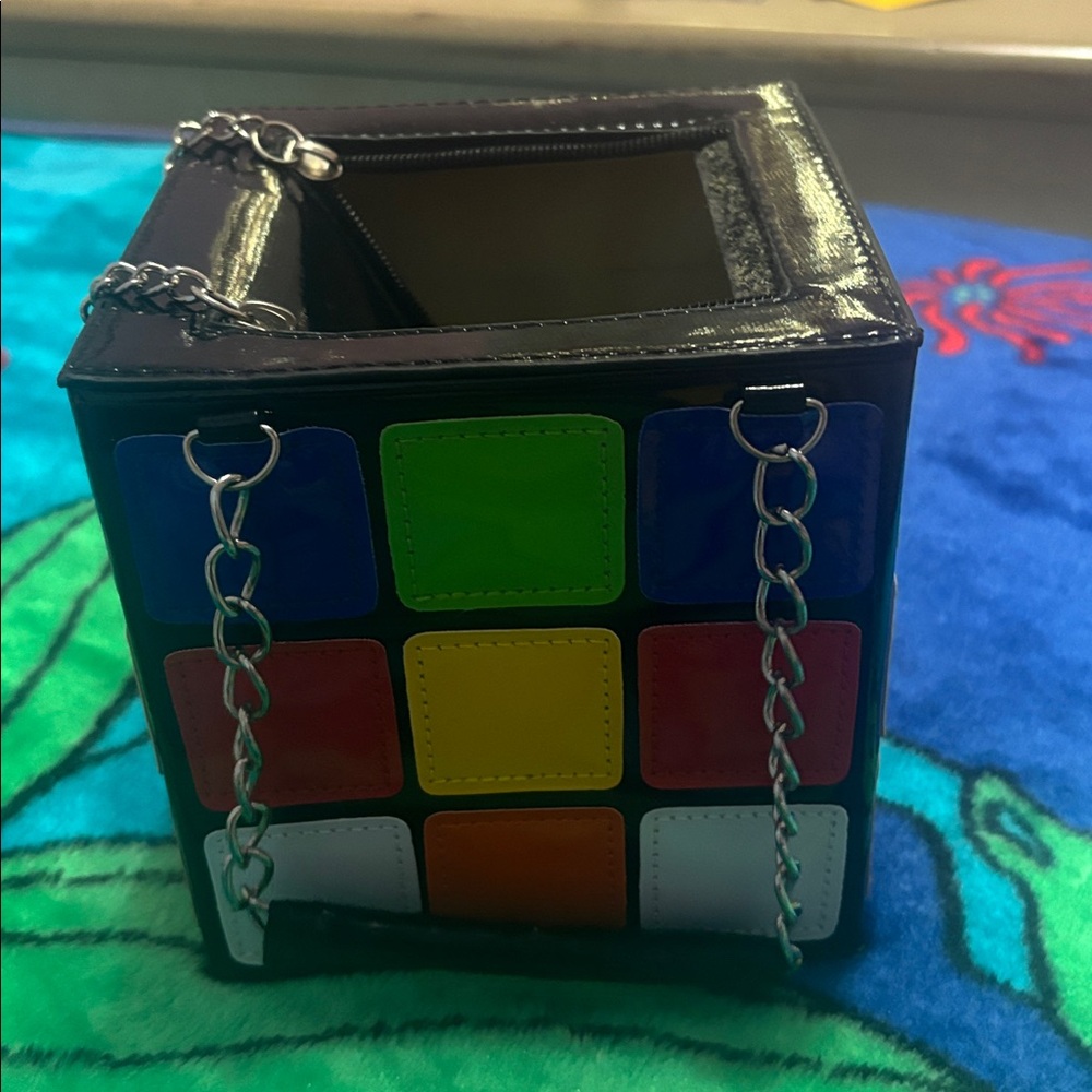 Colorful Cube Chain Bag - Picture 2 of 3